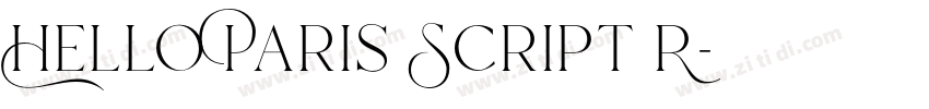 Hello Paris Script R字体转换 Hello Paris Script R字体转换